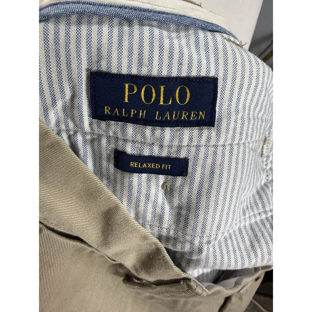 Polo Ralph Lauren Classic Fit Chino 40x32 Mens Khaki Tan Cotton Straight Preppy